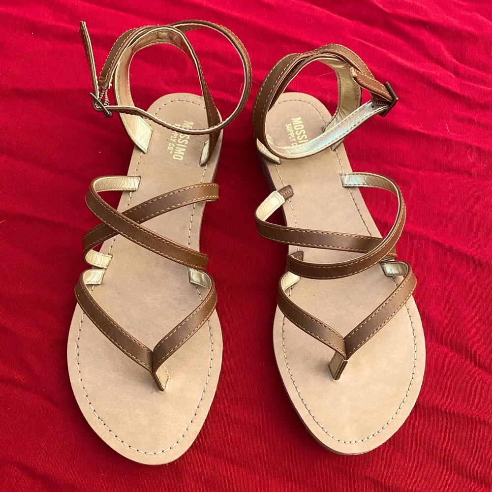Mossimo Supply Co. Brown Strappy Sandals